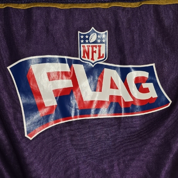 NFL Kids Purple and Gold Baltimore Ravens NFL Flag Football Jersey LOT L - Picture 7 of 13